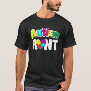 Autismus Tante Bewusstsein Puzzle Stücke Farben T-Shirt