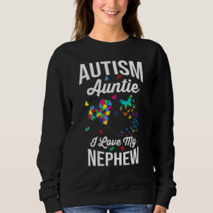 Autismus Tante I Liebe mein Nephew-Puzzle Sweatshirt