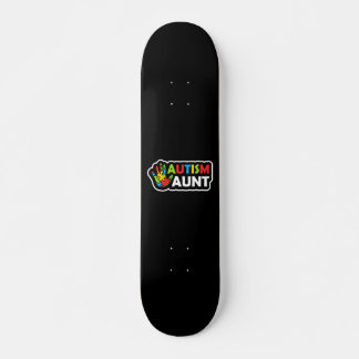 Autismus-Tante im Bewusstsein für Autismus Skateboard