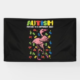Autismus tanzen Anderer Beat Flamingo Niedlich Banner