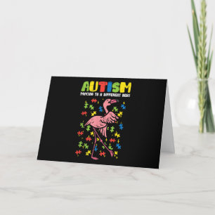 Autismus tanzen Anderer Beat Flamingo Niedlich Karte
