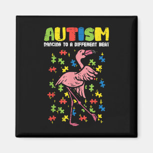 Autismus tanzen Anderer Beat Flamingo Niedlich Magnet
