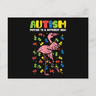 Autismus tanzen Anderer Beat Flamingo Niedlich Postkarte