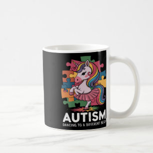 Autismus tanzt zu verschiedenen Beat Unicorn Autis Kaffeetasse