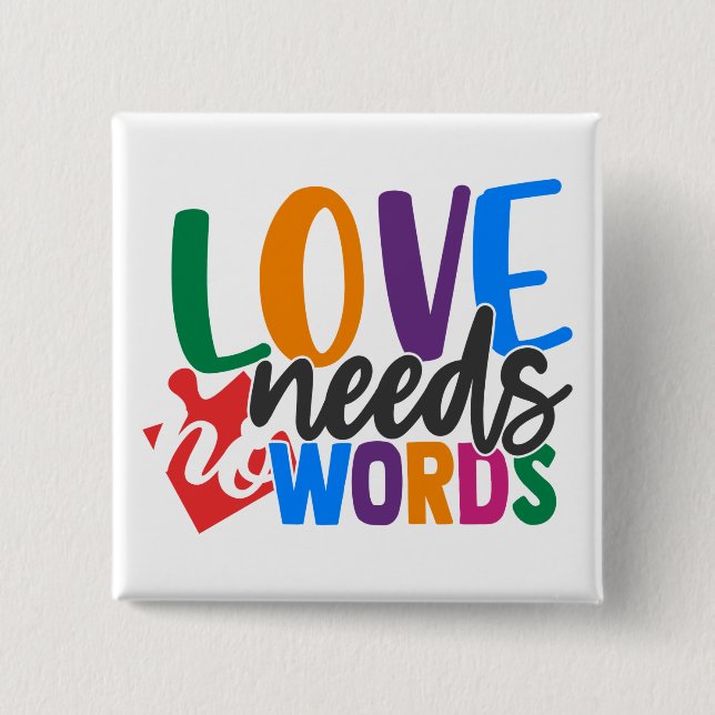 Autismus-Taste Button (Vorderseite)