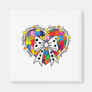 Autismus Teach-Liebe Inspirier Hope Magnet