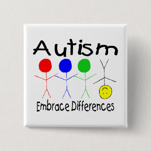 Autismus-Umarmungs-Unterschiede (Leute) Button