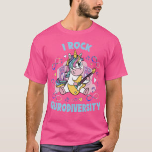 Autismus Unendlichkeit Einhorn I Rock Neurovielfal T-Shirt