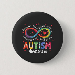 Autismus Unendlichkeit Symbol Autismus Aufklärung  Button
