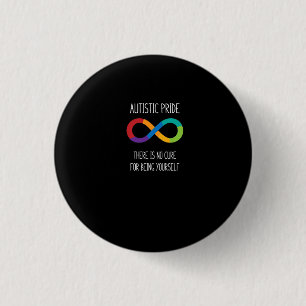 Autismus Unendlichkeit Symbol Neurovielfalt Shirt Button