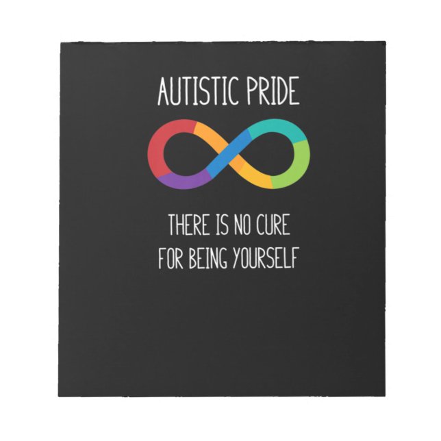 Autismus Unendlichkeit Symbol Neurovielfalt Shirt Notizblock (Vorderseite)