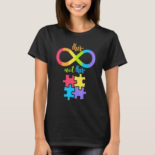 Autismus Unendlichkeit Symbol nicht Puzzle Stück T-Shirt (Vorderseite)