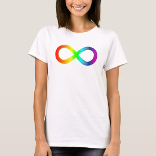 Autismus Unendlichkeit Symbol Rainbow T-Shirt
