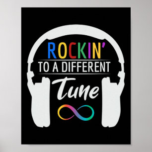 Autismus Unendlichkeit Symbol Rockin einen anderen Poster