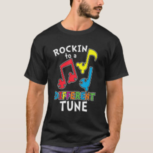 Autismus-Unendlichkeitssymbol Rockt Auf Einer Ande T-Shirt