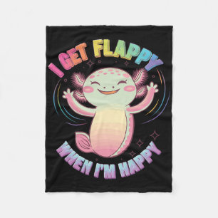 Autismus Unterstützung Stimming Axolotl Ich werde  Fleecedecke