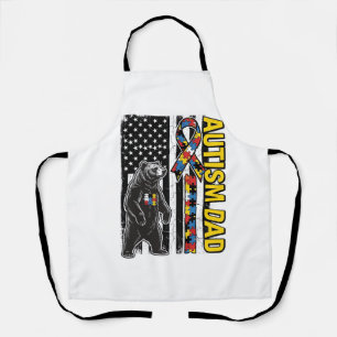 Autismus-Vater-Bär-Flagge-Bewusstseins-Shirt-Desig Schürze