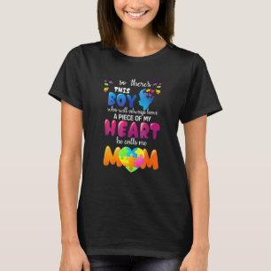 Autismus Vater Bewusstsein Er Nennt Mich Mama Auti T-Shirt