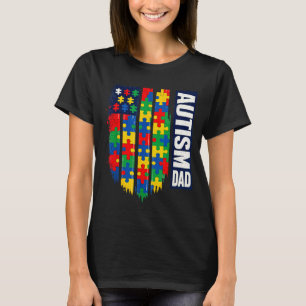 Autismus-Vater Patriotisches Puzzle USA T-Shirt