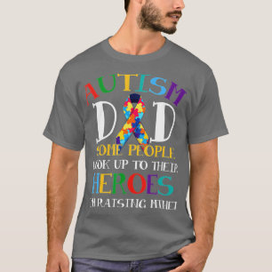 Autismus Vater Puzzle Ribbon Sohn ist mein Held Au T-Shirt