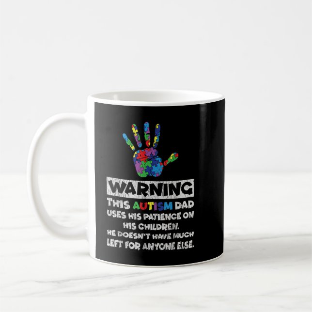 Autismus Vater Vater Son Daughter Autistische Kid  Kaffeetasse (Links)