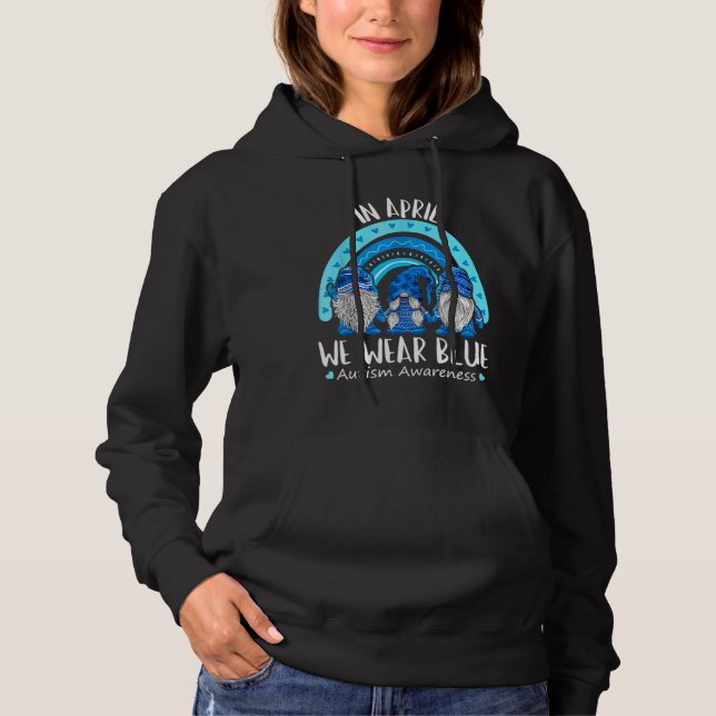 Autismus Weber Regenbogenhaut in Puzzle Blauer Bew Hoodie (Vorderseite)