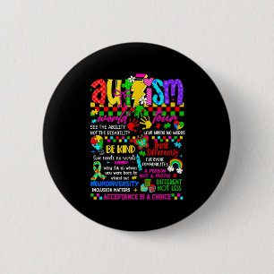 Autismus Welt Tour Sei Nett Autismusbewusstsein Ne Button