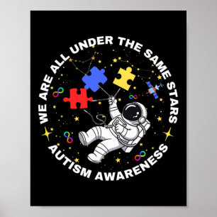 Autismus wir sind alle unter den gleichen Sternen Poster