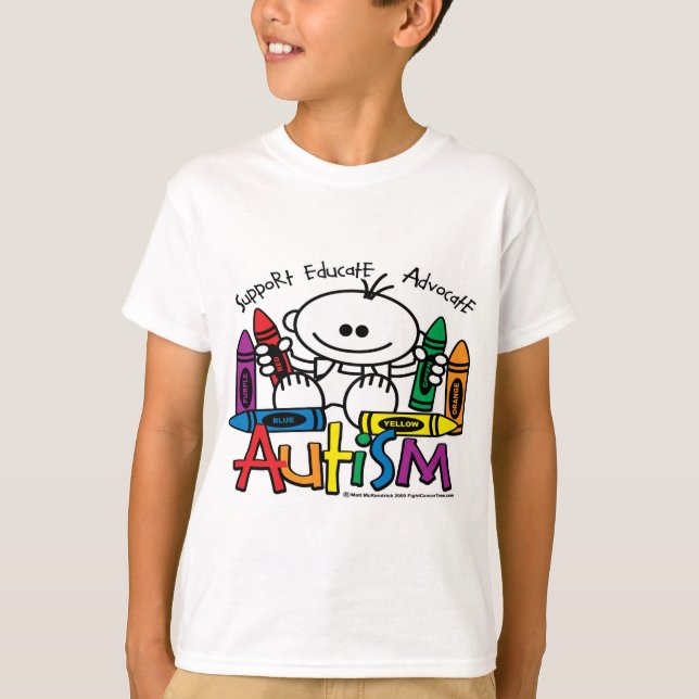 Autismus-Zeichenstifte T-Shirt (Vorderseite)