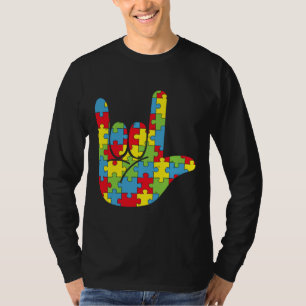 Autismus Zitat Asl Liebe Gebärdensprache Autismus T-Shirt
