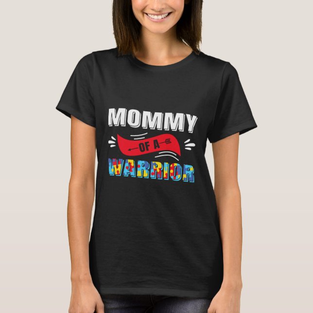 Autismus-Zitat-Mami eines Autismus in der Mama ein T-Shirt (Vorderseite)