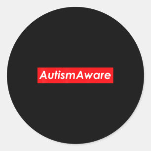 Autismusbewusster autistischer Verfechter & Neurod Runder Aufkleber