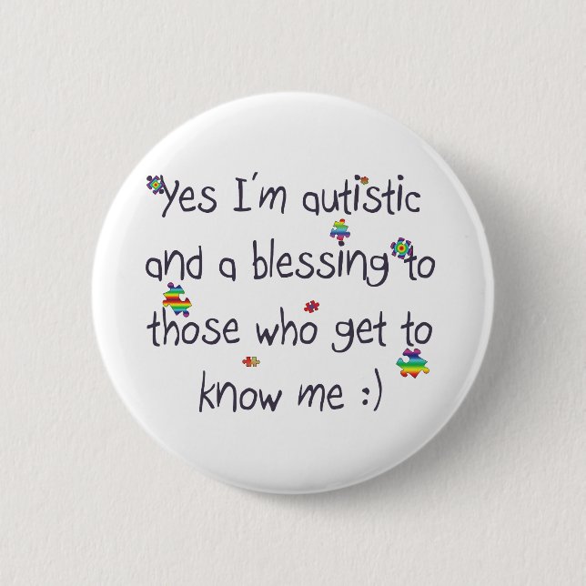 Autismusbewusstsein Button (Vorderseite)