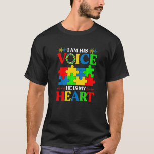 Autist Autismus-Bewusstsein Ich Bin Seine Stimme E T-Shirt