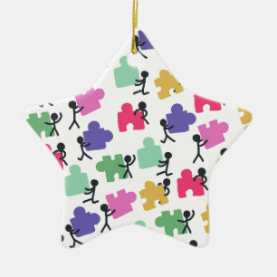 Autisten Keramik Ornament