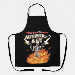 Autistic and Gay Skeleton Funny Autismus Bewusstse Schürze
