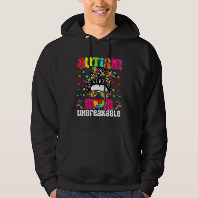 Autistic Autism Awareness Mom Life Women Cute Moth Hoodie (Vorderseite)