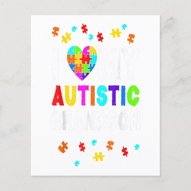 Autistic Grandson Autismus Awareness Autistic Gift Flyer (Vorne)