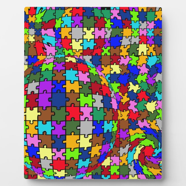 Autistic Jigsaw Warp Fotoplatte (Vorderseite)