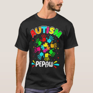 Autistic Pepaw Puzzle Unterstützung Familie Autism T-Shirt