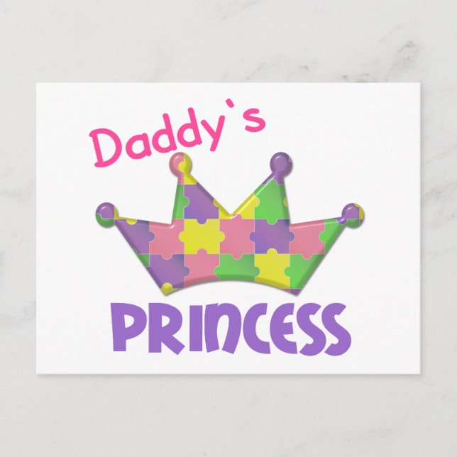 Autistic Princess 3 AUTISM Postkarte (Vorderseite)