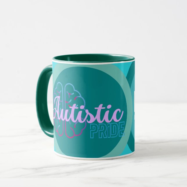Autistic Prix Aquamarin Coffee Tasse (Vorderseite Links)