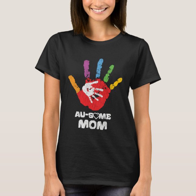 Autistic Son Daughter Awesome Mom Autism Awareness T-Shirt (Vorderseite)