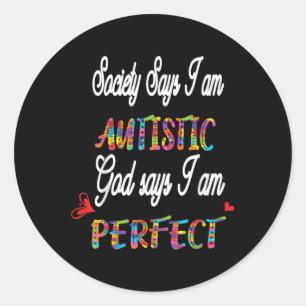 Autistic Teen Boys Pride Gift Autismus Awareness D Runder Aufkleber