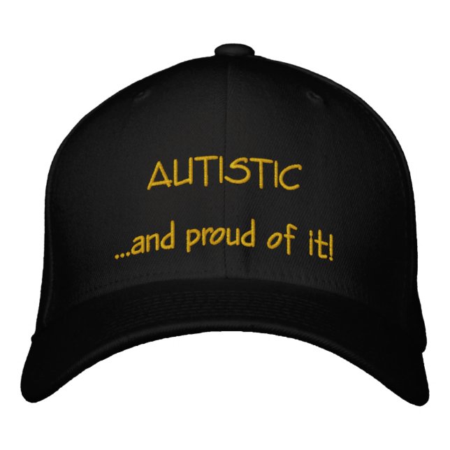 Autistic und Proud Hat Bestickte Kappe (Vorderseite)