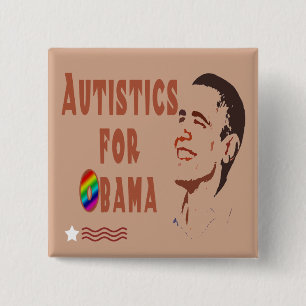 Autistics für Obama-Knöpfe Button