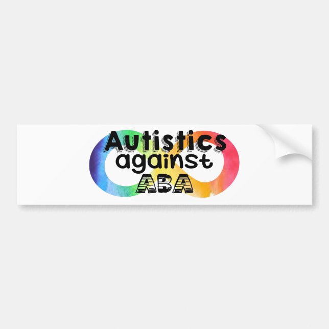 Autistics gegen ABA Autoaufkleber (Vorne)