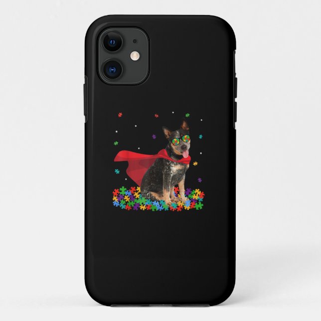 autistisch | Cooler australischer Rinderhund Hero  Case-Mate iPhone Hülle (Rückseite)