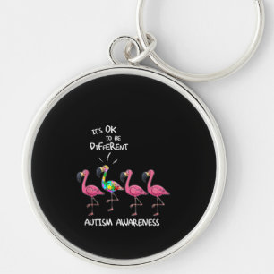 autistisch Es ist OK, um ein anderes Flamingo Pu Schlüsselanhänger