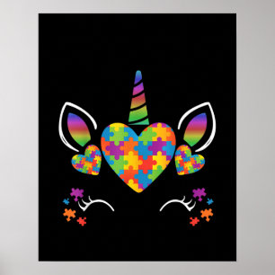 autistisch   Niedliches Unicorn-Autismus-Sensibili Poster